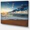 Designart - Sunrise and Glowing Waves in Ocean - Seascape Canvas Art Print